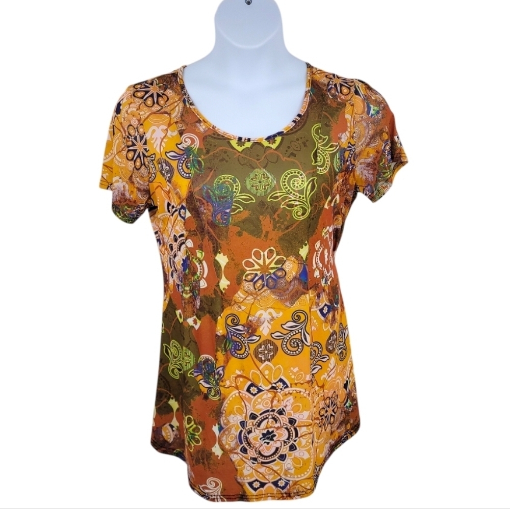 Lily by Firmiana Womens Floral Colorful Tunicβ Size M
